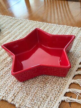 Chantal Red Star Shape Ceramic Dish